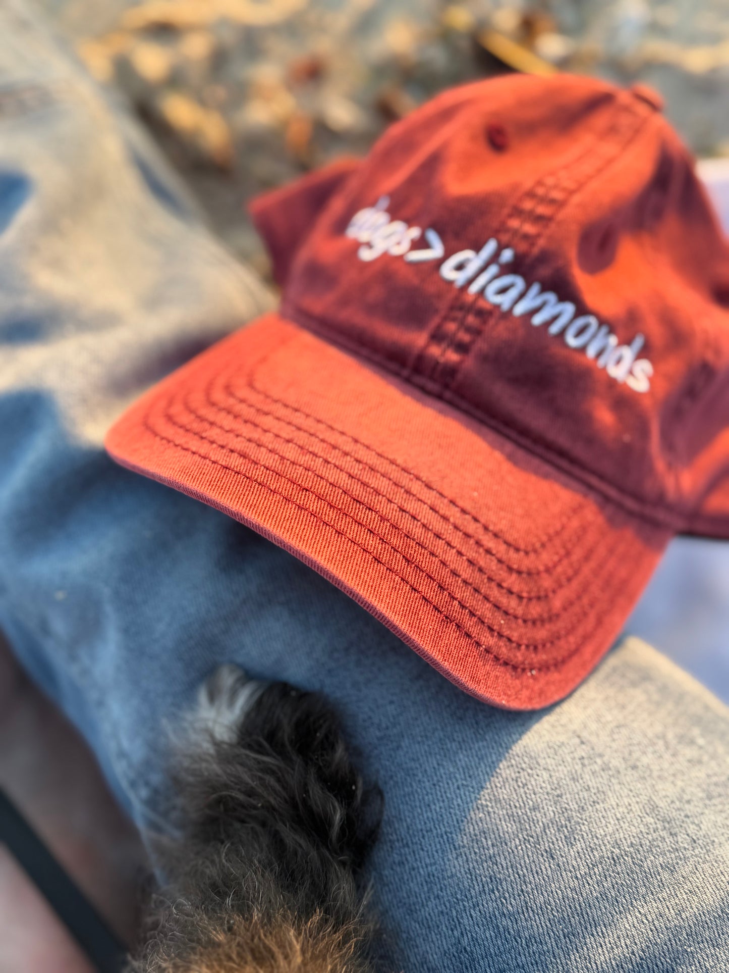 Dogs Over Diamonds Dog Mom Hat | Vintage Embroidered Cap